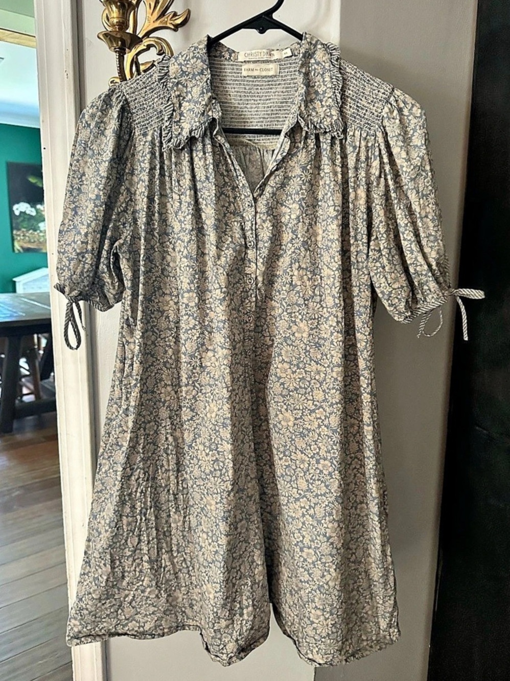 Christy Dawn Mini Dress in Blue Daisy
